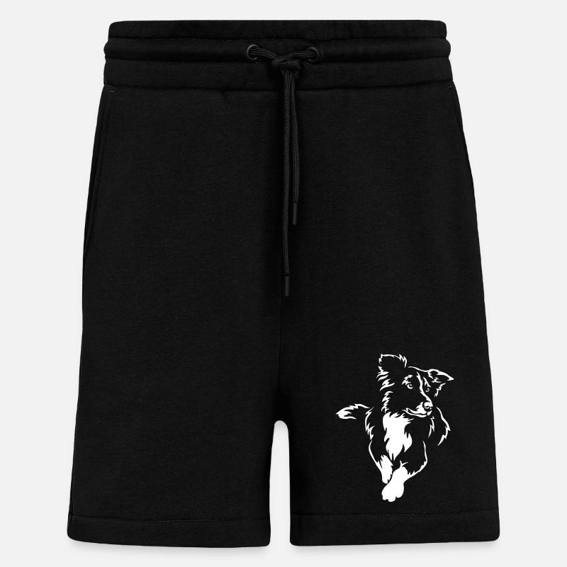 Border Collie "Black Edition" - Shorts - made by SPREAD - SOLID BLACK