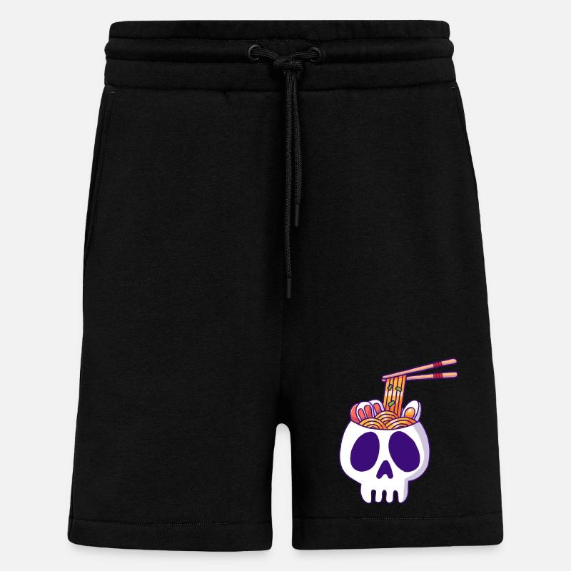 Schädel und Nudeln - Shorts - made by SPREAD - SOLID BLACK