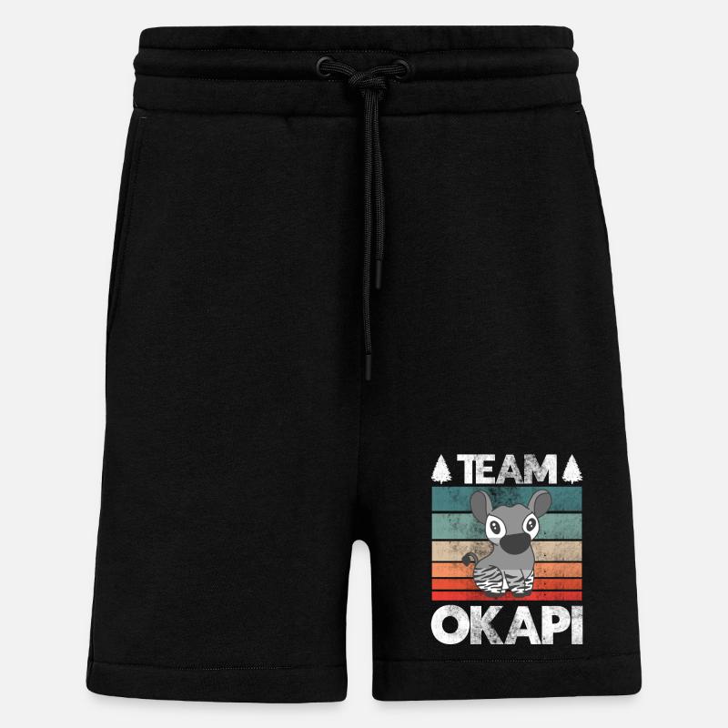 Okapi das Juwel des Dschungels - Shorts - made by SPREAD - SOLID BLACK