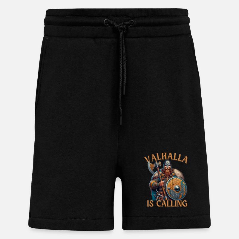 Valhalla vous appelle - Short bio décontracté fabriqué en UE - SOLID BLACK