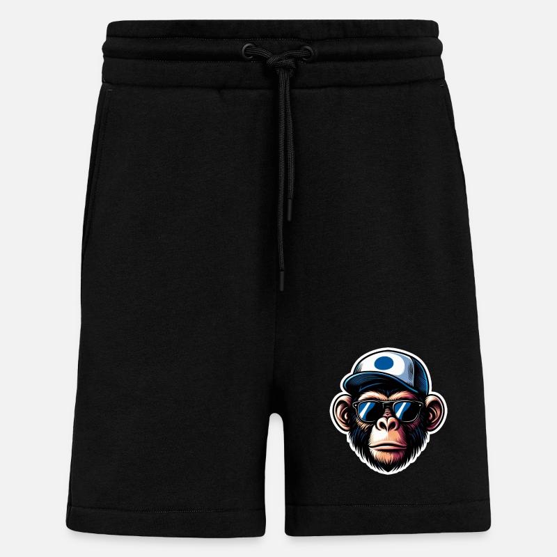 Affe Brille Cap - Shorts - made by SPREAD - SOLID BLACK
