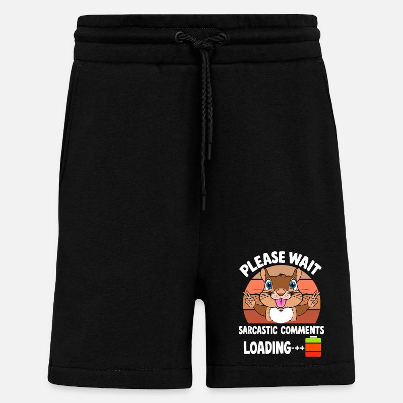 Lustige Eichhörnchen - Shorts - made by SPREAD - SOLID BLACK