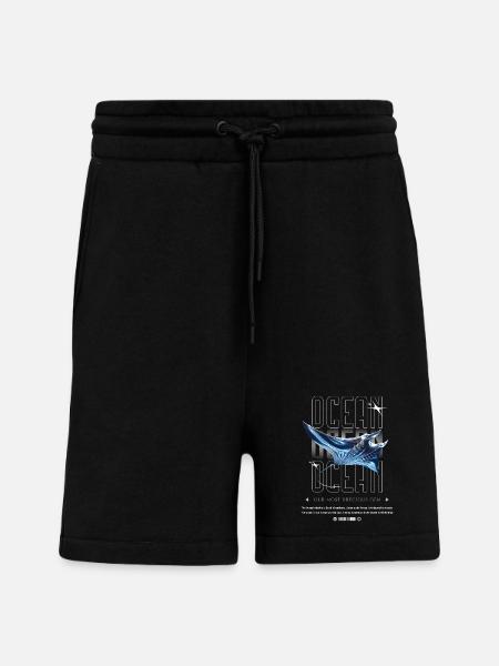 Ocean Manta Precious Treasure - Shorts - made by SPREAD - SOLID BLACK