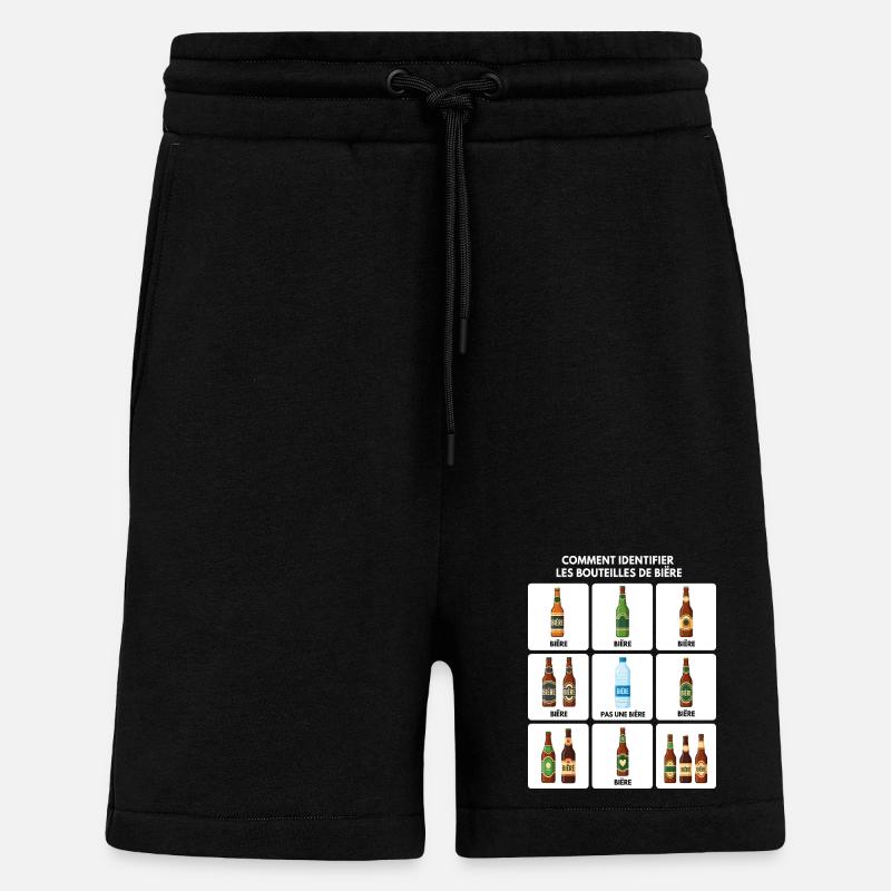 Guide d’identification de la bière - Short bio décontracté fabriqué en UE - SOLID BLACK