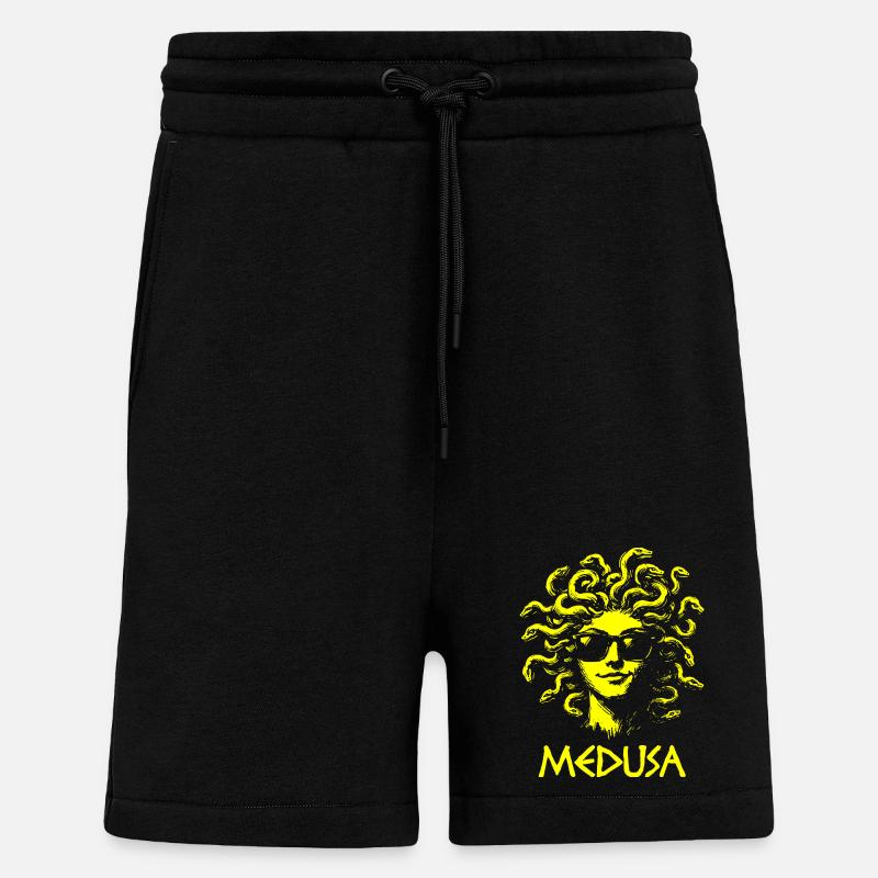 Méduse avec lunettes de soleil - Short bio décontracté fabriqué en UE - SOLID BLACK