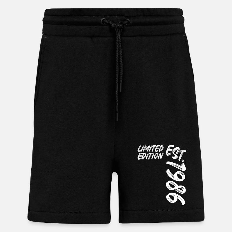 Édition limitée Est. 1986 - Short bio décontracté fabriqué en UE - SOLID BLACK