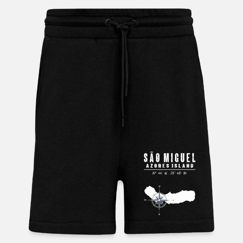 São Miguel Azoren Kompass Retro - Shorts - made by SPREAD - SOLID BLACK