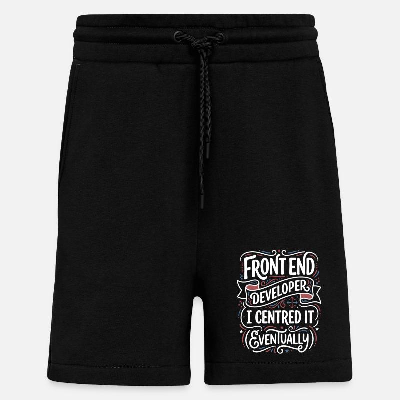 Développement frontend centré - Short bio décontracté fabriqué en UE - SOLID BLACK
