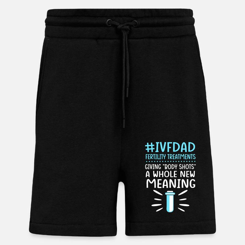 Transfert d’embryons de jour fœtus - Short bio décontracté fabriqué en UE - SOLID BLACK