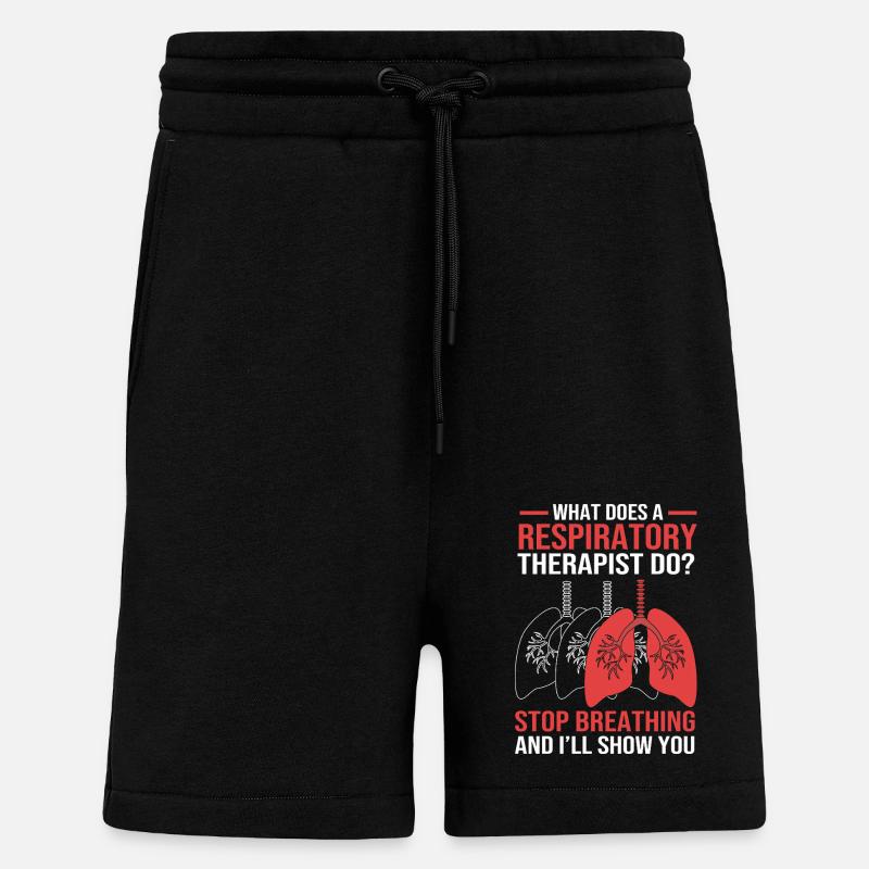 Atmung Atmen Sauerstoff - Shorts - made by SPREAD - SOLID BLACK