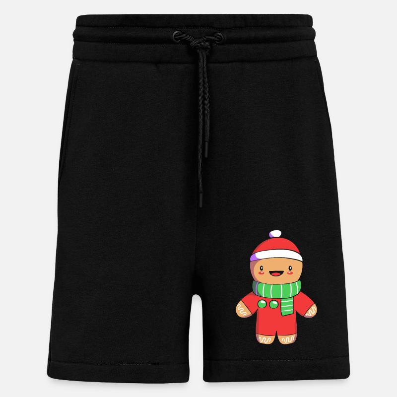 Lebkuchenmann Weihnachten Lebkuchen - Shorts - made by SPREAD - SOLID BLACK