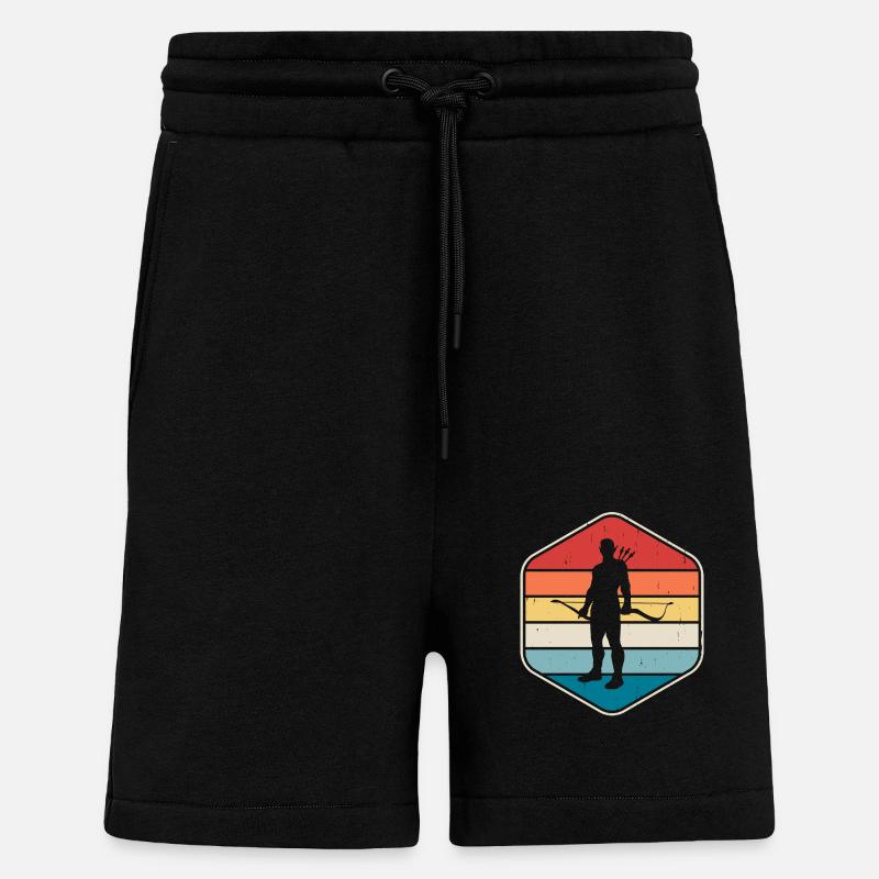 Archer Tir à l’arc - Short bio décontracté fabriqué en UE - SOLID BLACK