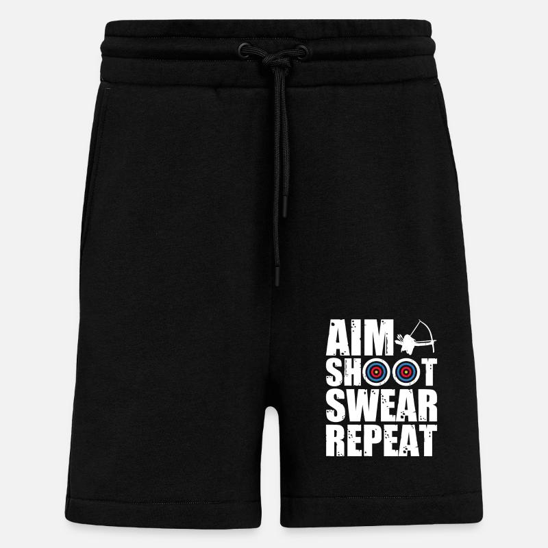 Archer Tir à l’arc - Short bio décontracté fabriqué en UE - SOLID BLACK