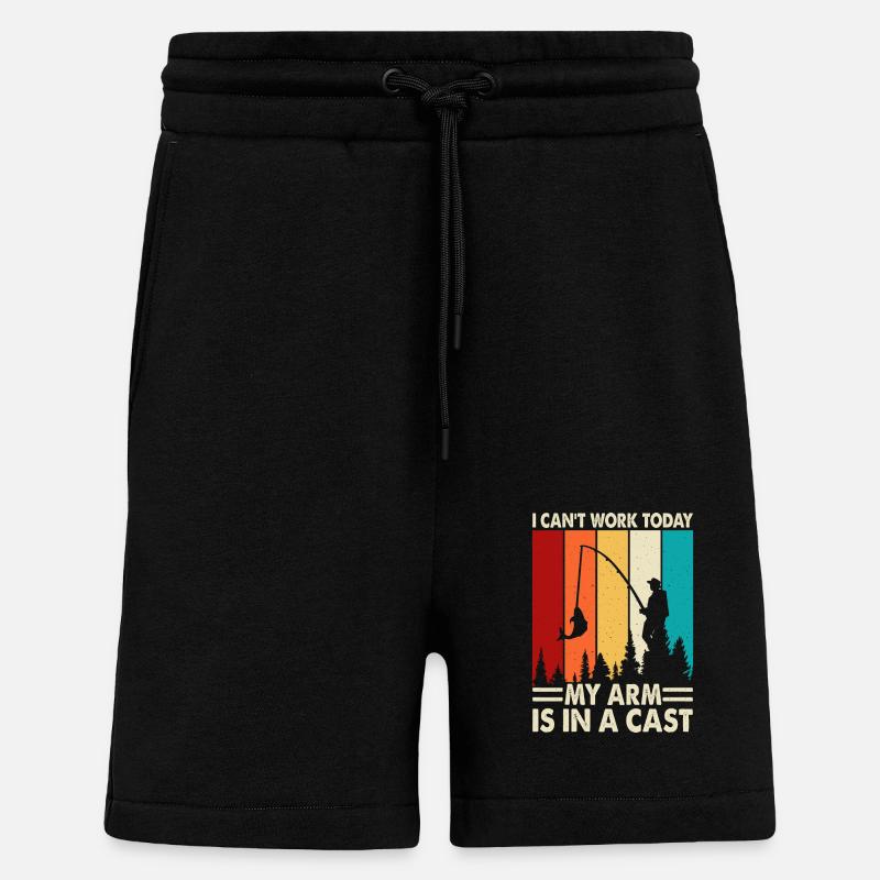 Pêcheur à la ligne - Short bio décontracté fabriqué en UE - SOLID BLACK