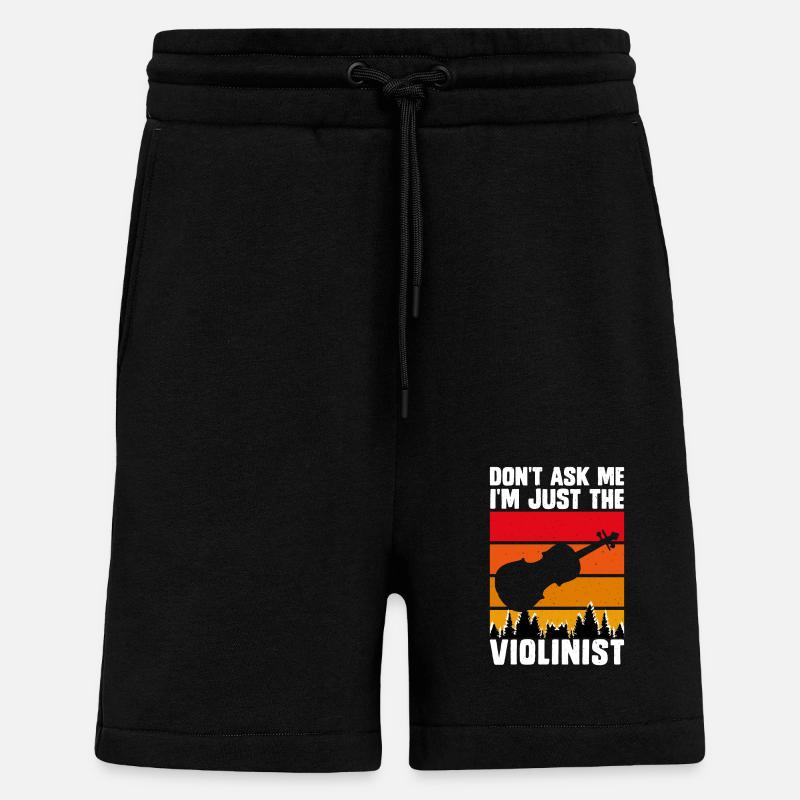 Violoniste violoniste - Short bio décontracté fabriqué en UE - SOLID BLACK