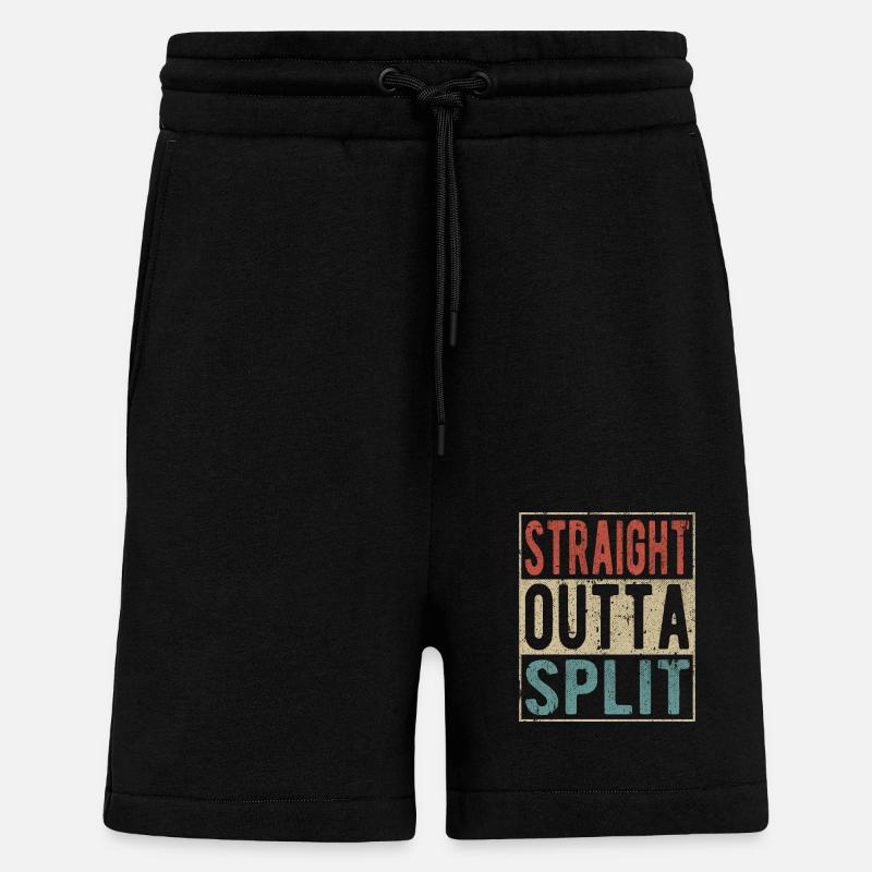 Geradeaus aus Split - Shorts - made by SPREAD - SOLID BLACK