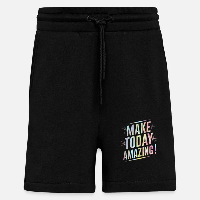 Mach Heute Unglaublich Positiv - Shorts - made by SPREAD - SOLID BLACK