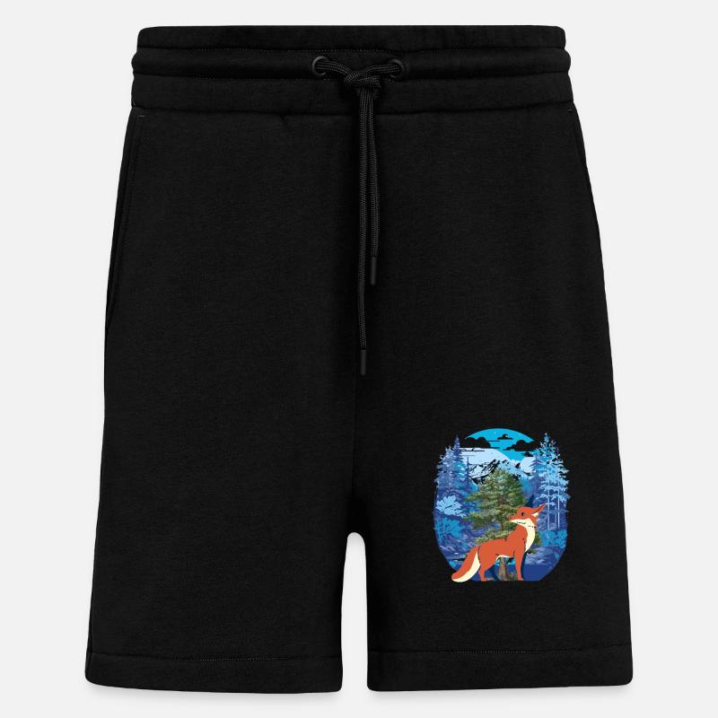 Fuchs Füchse Wald - Shorts - made by SPREAD - SOLID BLACK