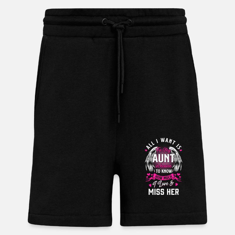 Aunt in Heaven - Shorts - made by SPREAD - SOLID BLACK