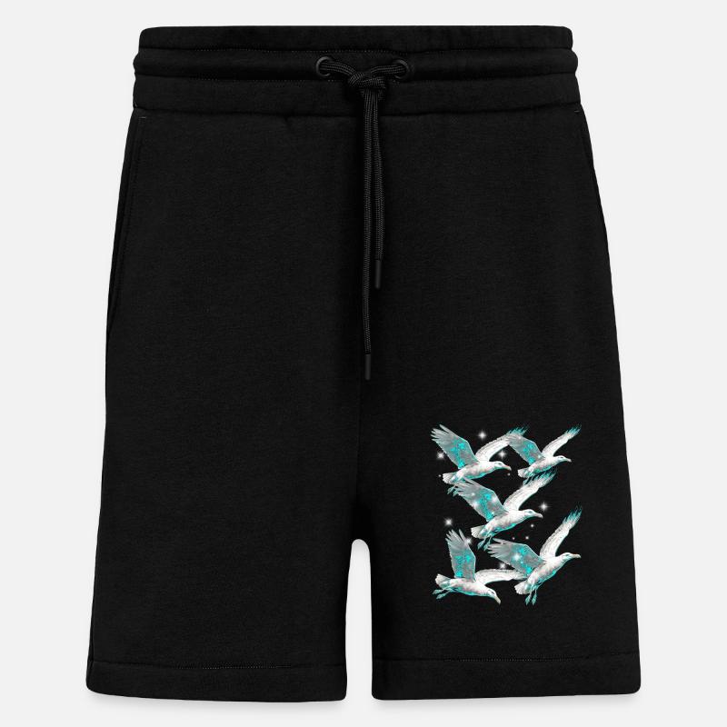 Maritim Möwe Möwen Seevögel - Shorts - made by SPREAD - SOLID BLACK