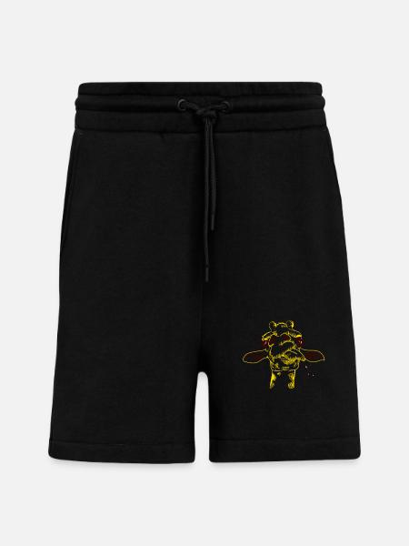 Giraffe Giraffen Safari - Shorts - made by SPREAD - SOLID BLACK