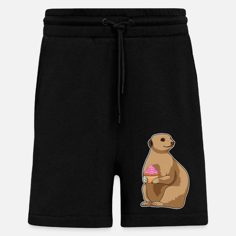 Muffin suricate - Short bio décontracté fabriqué en UE - SOLID BLACK