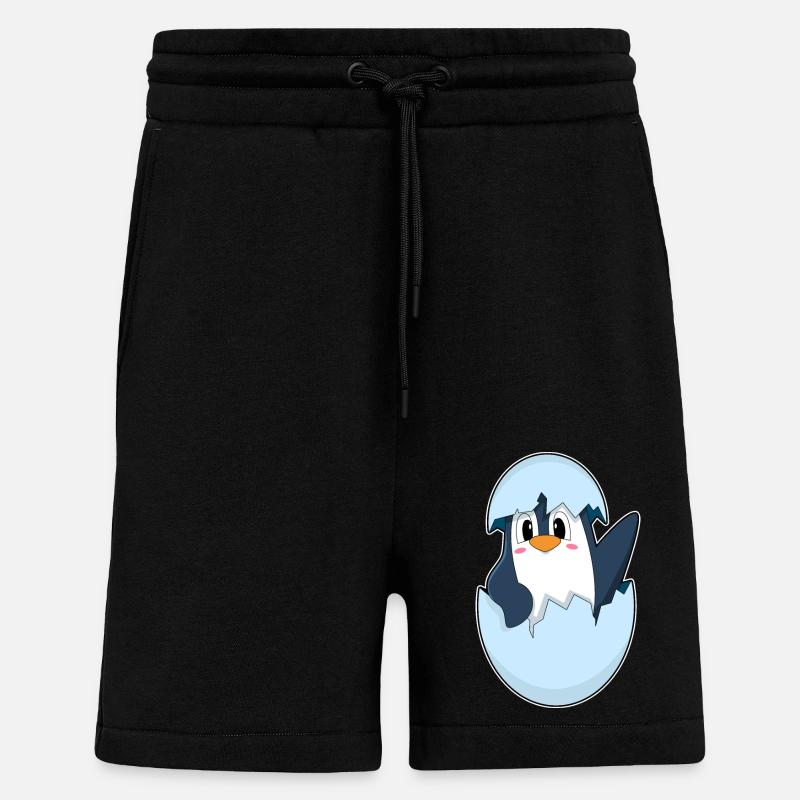 Penguin Eggshell - Shorts - made by SPREAD - SOLID BLACK
