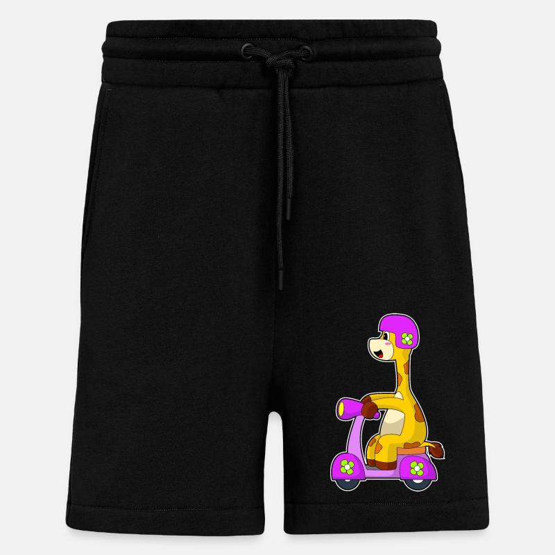 Scooter Girafe - Short bio décontracté fabriqué en UE - SOLID BLACK