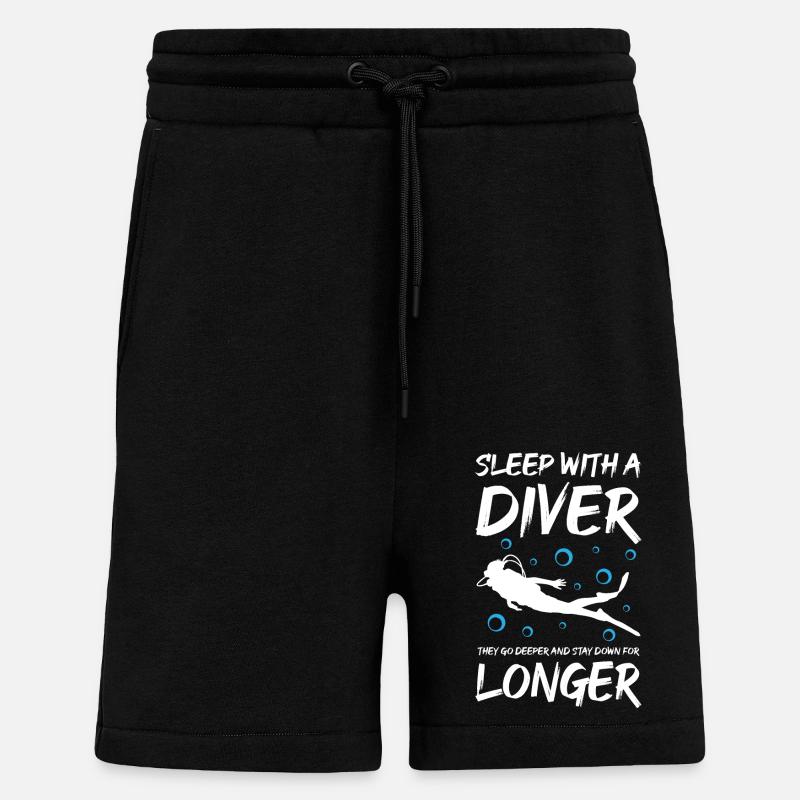 Dormir avec un plongeur - Short bio décontracté fabriqué en UE - SOLID BLACK