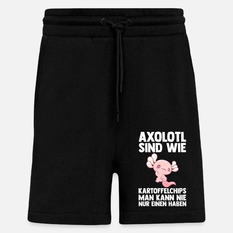 Axolotl - Short bio décontracté fabriqué en UE - SOLID BLACK