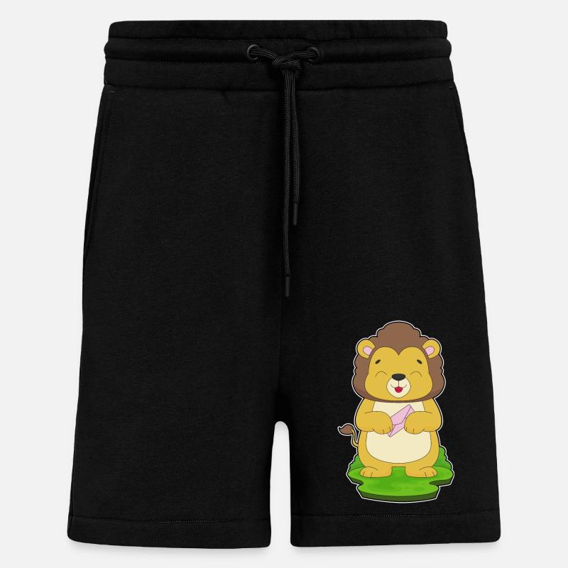 Lion Envelope - Shorts - made by SPREAD - SOLID BLACK