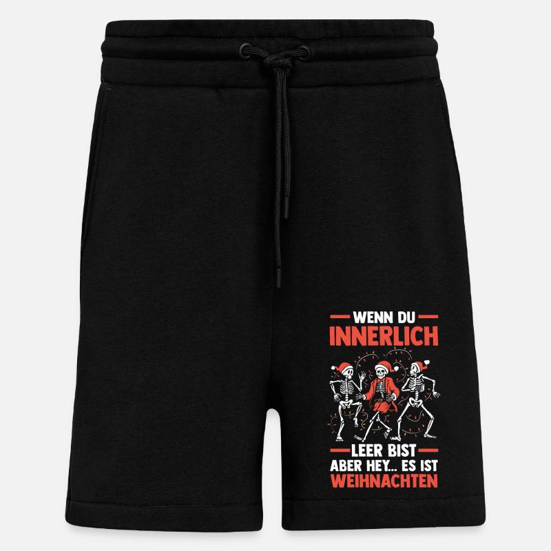 Noël du Père Noël - Short bio décontracté fabriqué en UE - SOLID BLACK