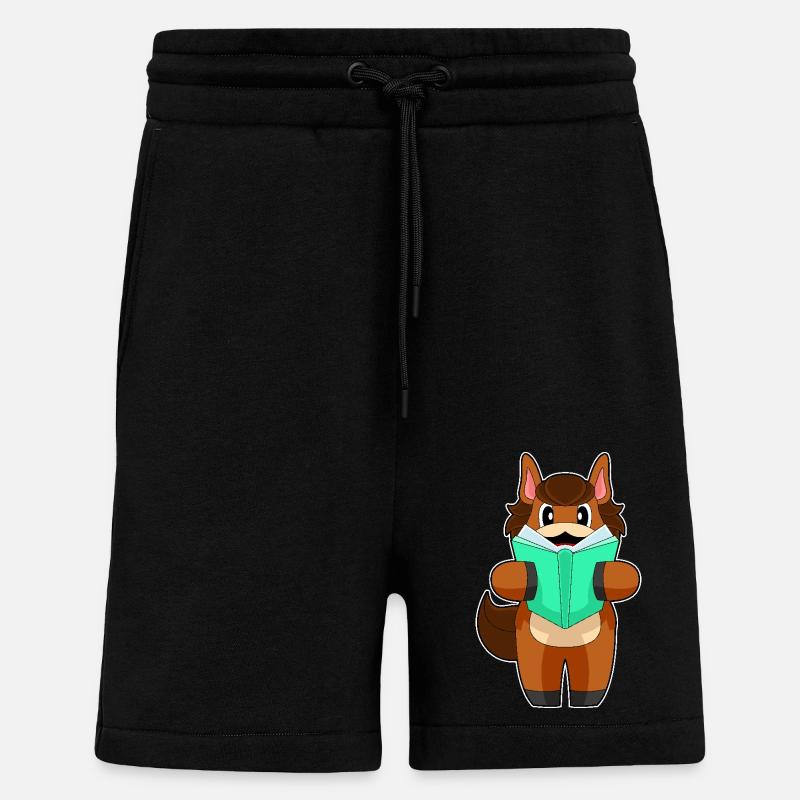 Pferd Buch - Shorts - made by SPREAD - SOLID BLACK