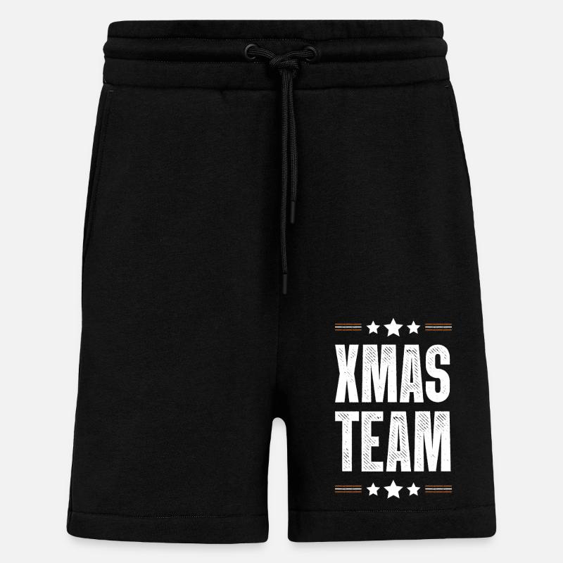 L’équipe de Noël - Short bio décontracté fabriqué en UE - SOLID BLACK
