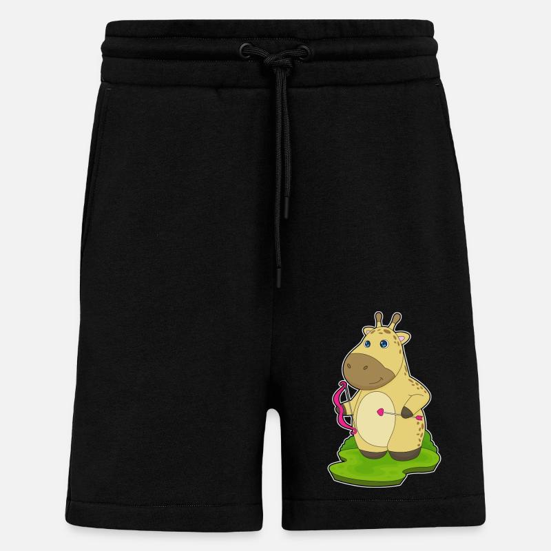 Giraffe Bogenschütze Bogen - Shorts - made by SPREAD - SOLID BLACK
