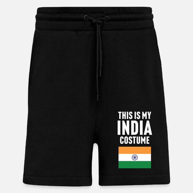 C’est mon costume d’Inde - Short bio décontracté fabriqué en UE - SOLID BLACK