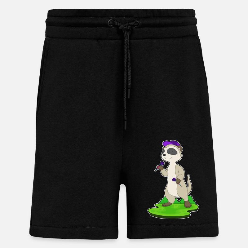 Fléchette suricate - Short bio décontracté fabriqué en UE - SOLID BLACK