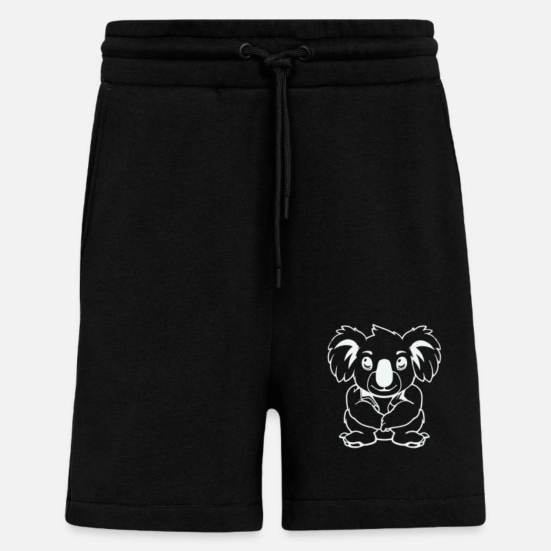 Koala Bear Comic - Shorts - made by SPREAD - SOLID BLACK