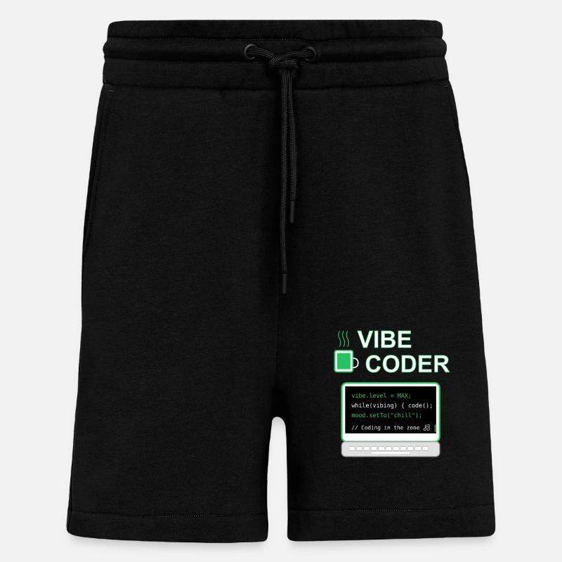 Vibe Coder - Shorts - made by SPREAD - SOLID BLACK