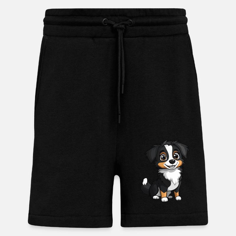 Berger Australien Chien Mignon - Short bio décontracté fabriqué en UE - SOLID BLACK