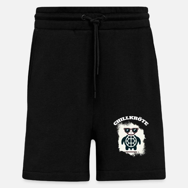 Chill Toad Turtle - Shorts - made by SPREAD - SOLID BLACK