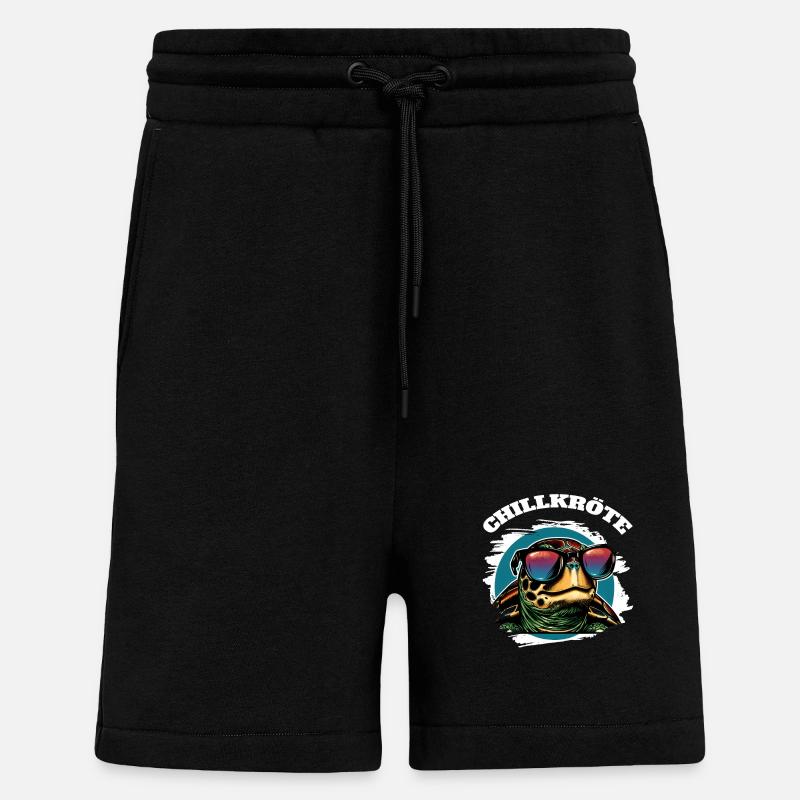 Chill Toad Turtle - Shorts - made by SPREAD - SOLID BLACK