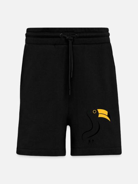 toucan silhouette - Short bio décontracté fabriqué en UE - SOLID BLACK