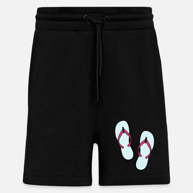 flip flops sommer beach strand party - Shorts - made by SPREAD - SOLID BLACK