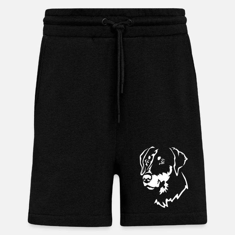 Dobermann Kopf "Black Edition" - Shorts - made by SPREAD - SOLID BLACK