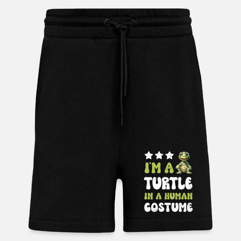 Turtle Turtles - Shorts - made by SPREAD - SOLID BLACK