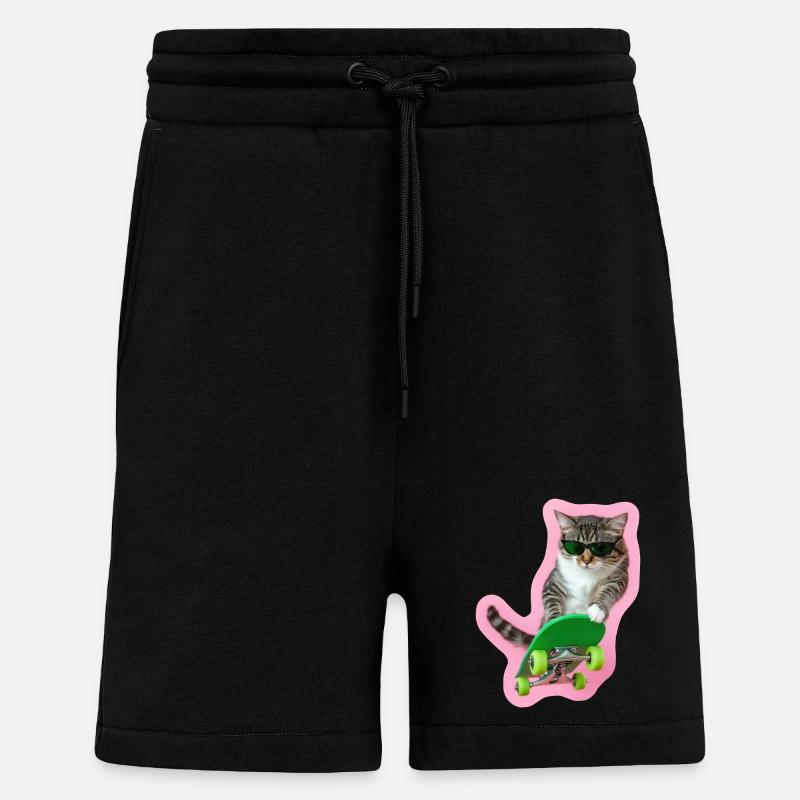 Cool Cat: Pure board style - Shorts - made by SPREAD - SOLID BLACK