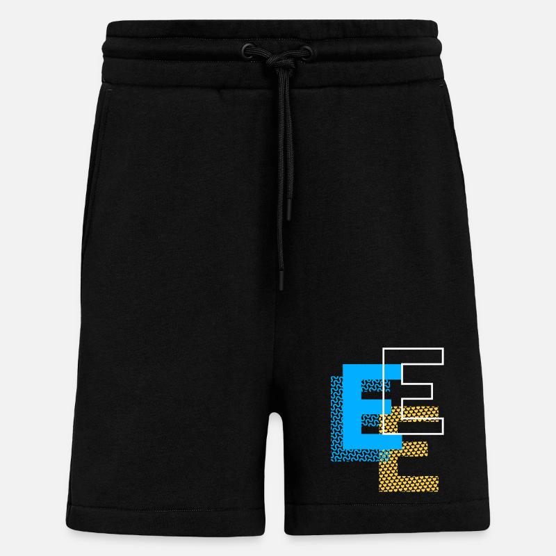 Conception E - Short bio décontracté fabriqué en UE - SOLID BLACK