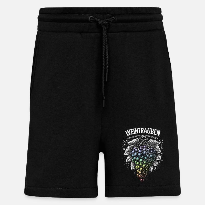 Weintrauben Regenbogen Motiv - Shorts - made by SPREAD - SOLID BLACK