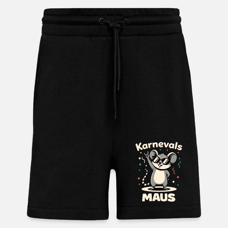 Karneval Rockmusik Karnevalsmaus Niedlich - Shorts - made by SPREAD - SOLID BLACK